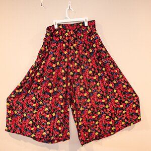 La Chine Palazzo Pants 100% Rayon Floral print Size 1X